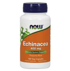 NOW® Foods NOW Echinacea (Třapatka), 400 mg, 100 rostlinných kapslí  /  Expirace 05/2022 Expirace 05/2022