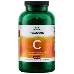 Swanson Vitamin C + Extrakt z Šípků, 1000 mg, 250 kapslí,  EXP. Expirace 11/2022