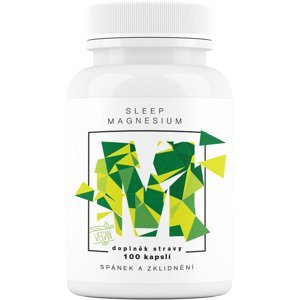 BrainMax Sleep Magnesium, 320 mg, 100 kapsúl (Horčík, GABA, L-theanin, Vitamín B6, šťava z višne) Komplex pre zdravý spánok, relaxáciu a rýchle zaspávanie