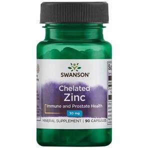 Swanson Chelated Zinc (zinok glycinát), 30 mg, 90 kapsúl