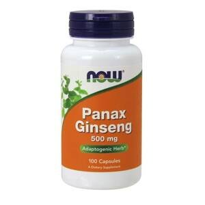 NOW® Foods NOW Panax Ginseng (ženšen), 500 mg, 100 kapsúl