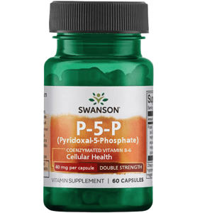 Swanson Vitamin B6 P-5-P, 40 mg, (vitamín B6), 60 kapsúl
