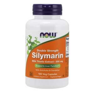 NOW® Foods NOW Double Strength Silymarin milk thistle extract (extrakt z pestreca s artyčokou a púpavou), 300 mg, 100 rastlinných kapsúl