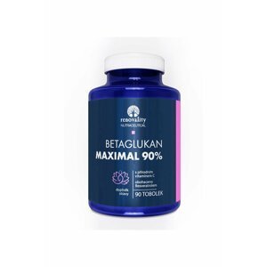 Renovality - Betaglukan 90% MAXIMAL s Vitamínom C prírodného pôvodu, 90 toboliek