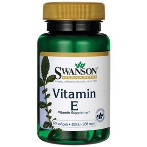 Swanson Vitamín E 400 IU, 60 softgelových kapsúl