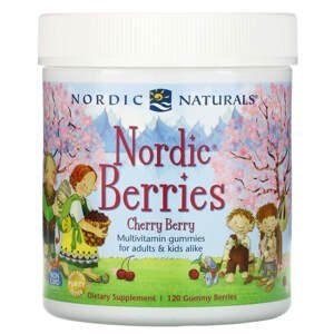 Nordic Naturals Nordic Berries Multivitamín pre deti, čerešňa, 120 gumových bonbónov