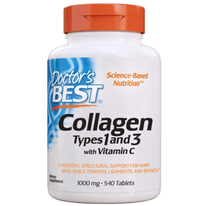 Doctor's Best Doctor’s Best Collagen prášok, typ I & III s vitamínom C, 1000 mg, 540 tabliet