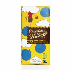 Chocolates from Heaven - BIO horká čokoláda s čučoriedkami 72 %, 100 g *CZ-BIO-001 certifikát
