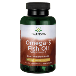 Swanson Omega 3 s vitamínom D, 60 softgel kapsúl Expirace 5/2022