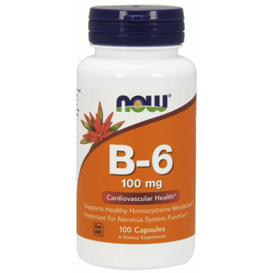 NOW® Foods NOW Vitamin B-6, 100 mg, 250 kapslí