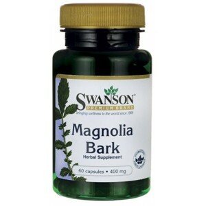 Swanson Magnolia Bark (extrakt z magnólie), 400 mg, 60 kapsúl