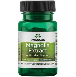Swanson Magnolia Extract (extrakt z magnólie), 200 mg, 30 rastlinných kapsúl Expirace 04/2022