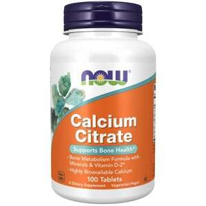 NOW® Foods NOW Calcium Citrate with minerals & Vitamin D-2 (vápnik s minerálmi a vitamínom D2), 100 tabliet