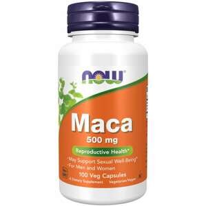 NOW® Foods NOW Maca (řeřicha peruánská koncentrát), 500 mg, 100 rostlinných kapslí