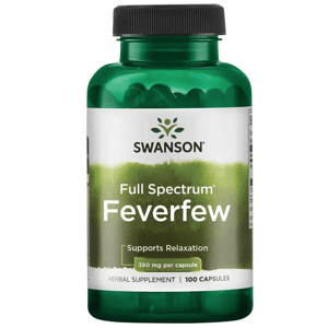 Swanson Feverfew (Rimbaba všeobecná), 380 mg, 100 kapsúl