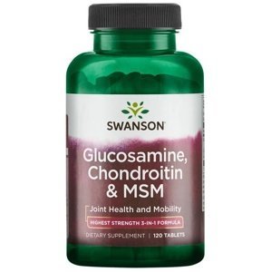 Swanson Glucosamine, Chondroitin & MSM, 750 mg, 120 tabliet