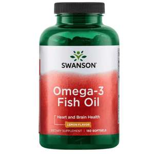 Swanson Omega 3 (rybí olej), Citrón, 150 softgelových kapsúl