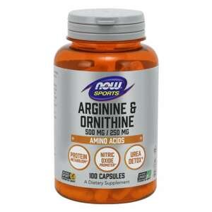 NOW® Foods NOW Arginine & Ornithine 500 mg / 250 mg, 100 kapsúl