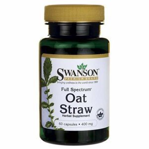 Swanson Avena Sativa Extract (Ovsená slama), 400 mg, 60 kapsúl