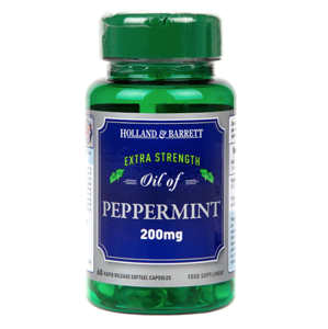 Holland & Barrett Oil of Peppermint (olej z máty peprné), 200 mg, 60 kapslí