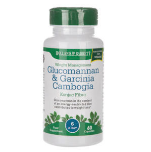 Holland & Barrett Glucomannan & Garcinia (Glukomanan a Garcínia kambodžská), 60 kapsúl