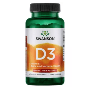 Swanson Vitamín D3 1000 IU, 250 kapsúl