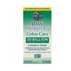 Garden of life RAW Probiotika - starostlivosť o hrubé črevo, 50 mld. CFU, 33 probiotických kmeňov, 30 rastlinných kapsúl
