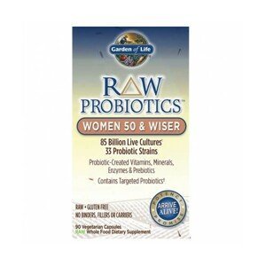 Garden of life RAW Probiotiká pre ženy po 50+ - 85mld. CFU, 33 probiotických kmeňov, 90 rastlinných kapsúl