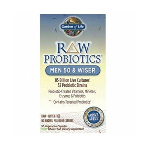 Garden of life RAW Probiotiká pre mužov po 50+ - 85mld. CFU, 90 rastlinných kapsúl