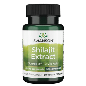 Swanson Shilajit Extrakt - 400 mg, 60 rastlinných kapsúl