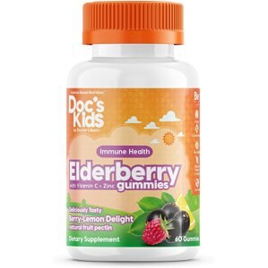 Doctor's Best Doctor’s Best Children's Elderberry gummimes, Bezinka s vitamínem C a zinkem  (podpora imunity pro děti), 60 gumových medvídků
