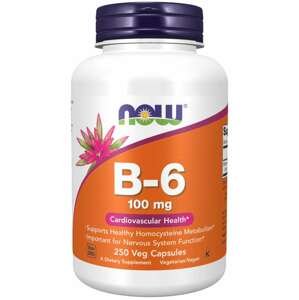 NOW® Foods NOW Vitamín B6 Pyridoxin, 100mg, 250 kapsúl