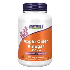 NOW® Foods NOW Apple Cider Vinegar (jablčný ocot) 450 mg, 180 rastlinných kapsúl