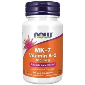 NOW® Foods NOW MK-7 Vitamin K2, 100 mcg, 60 rastlinných kapsúl