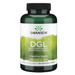 Swanson DGL (deglycyrrhizinované sladké drievko) 385 mg, 180 žuvacích tabliet