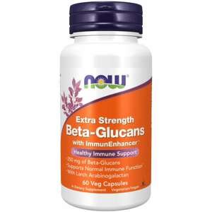 NOW® Foods NOW Beta glukany s ImmunEnhancer ™, Extra Strength, 60 rastlinných kapsúl