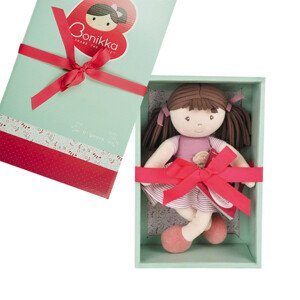 Bonikka All Natural látková bábika v darčekovom balení - Malá Brook ružové šaty