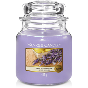 Yankee Candle Stredná sviečka Lemon Lavender