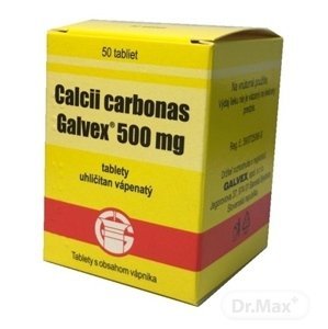 Calcii carbonas Galvex 500 mg 1×50 tbl, výživový doplnok