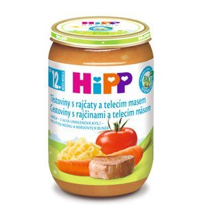 HiPP Príkrm zeleninovo-mäsový Bio Paradajky s cestovinami a teľacím mäsom 220 g
