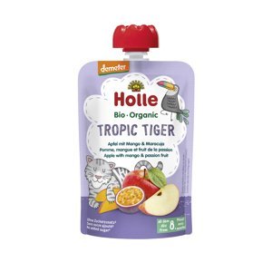 HOLLE Tropic Tiger Bio ovocné pyré jablko, mango a maracuja, 100 g (8 m+) - Mango, Jablko