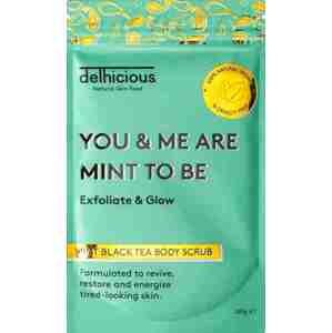 Delhicious Black Tea Body Scrub Mint 100 g