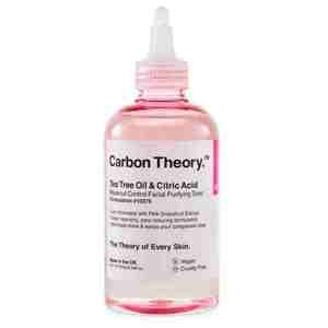 Carbon Theory Tea Tree Oil & Citric Acid čistiace tonikum pre problematickú pleť akné 250 ml