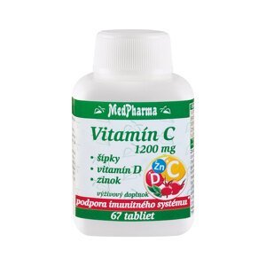 Medpharma Vitamín C 1200 Mg Šípky, Vit. D, Zinok 67 tabliet