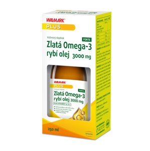 WALMARK Zlatá Omega-3 rybí olej 3000 mg s vitamínom A, D a E 250 ml