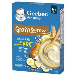 Gerber for Baby Mliečna KAŠA Pšenično-ovsená banán a hruška, na dobrú noc