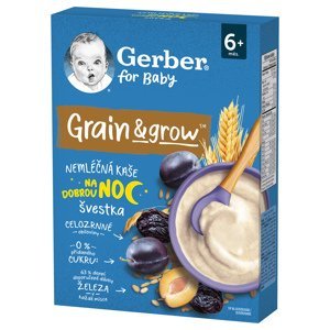 Gerber for Baby Nemliečna KAŠA Pšenično-ovsená (slivka, na dobrú noc )