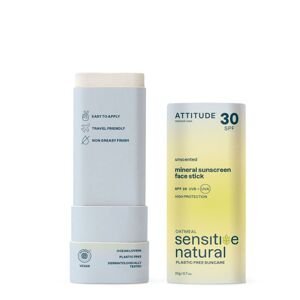 ATTITUDE 100% minerálna ochranná tyčinka na tvár a pery ATTITUDE SPF 30 pre citlivú a atopickú pokožku