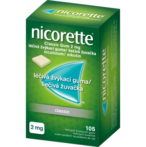 Nicorette Classic Gum 2 mg 1×105 ks, žuvačky