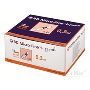 BD Micro Fine + Demi inzulin. striekačka U-100 30 G objem 0,3 ml 10 x 10 ks